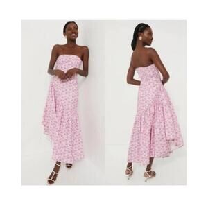 Tuckernuck Pink Floral Strapless Dress